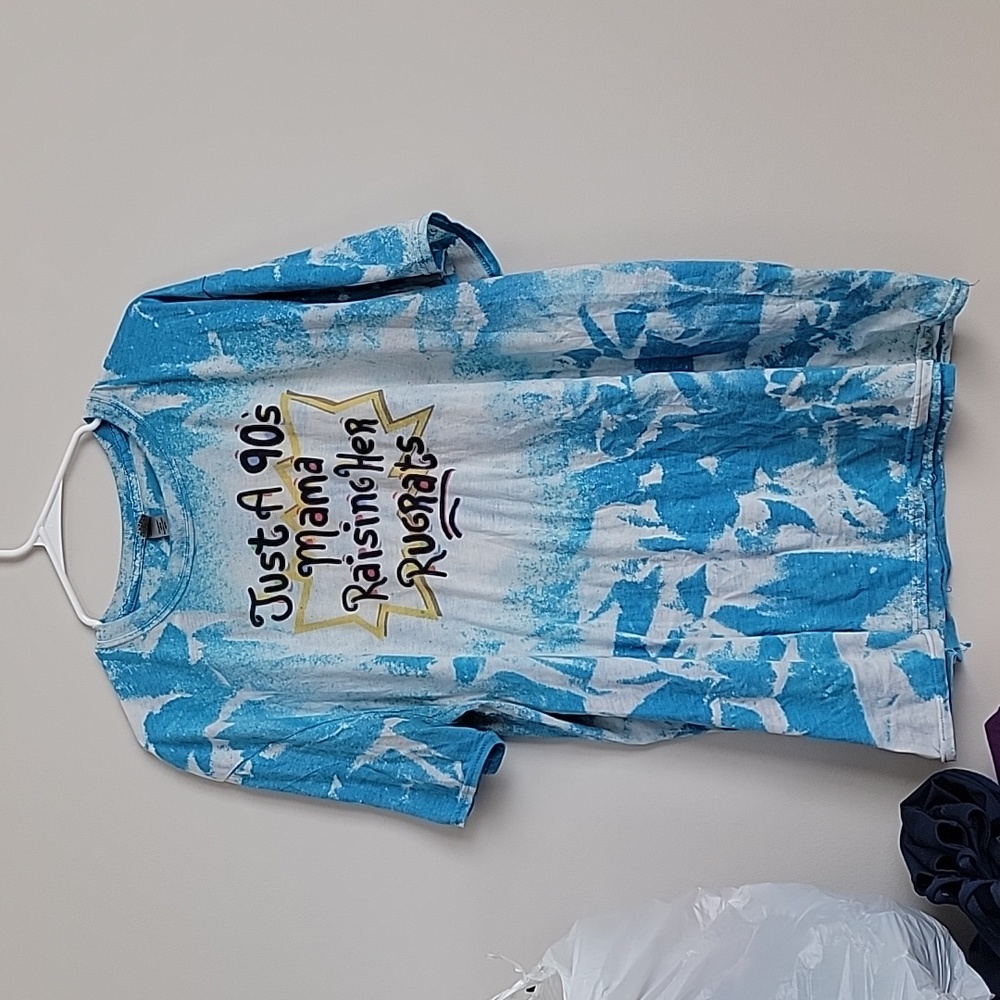 Blue/bleached top